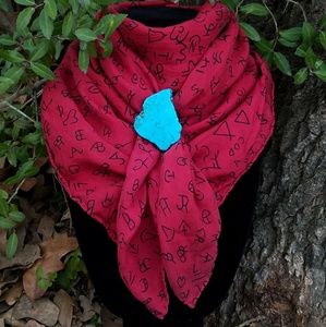 Turquoise Slab Wild Rag Slide/Ring